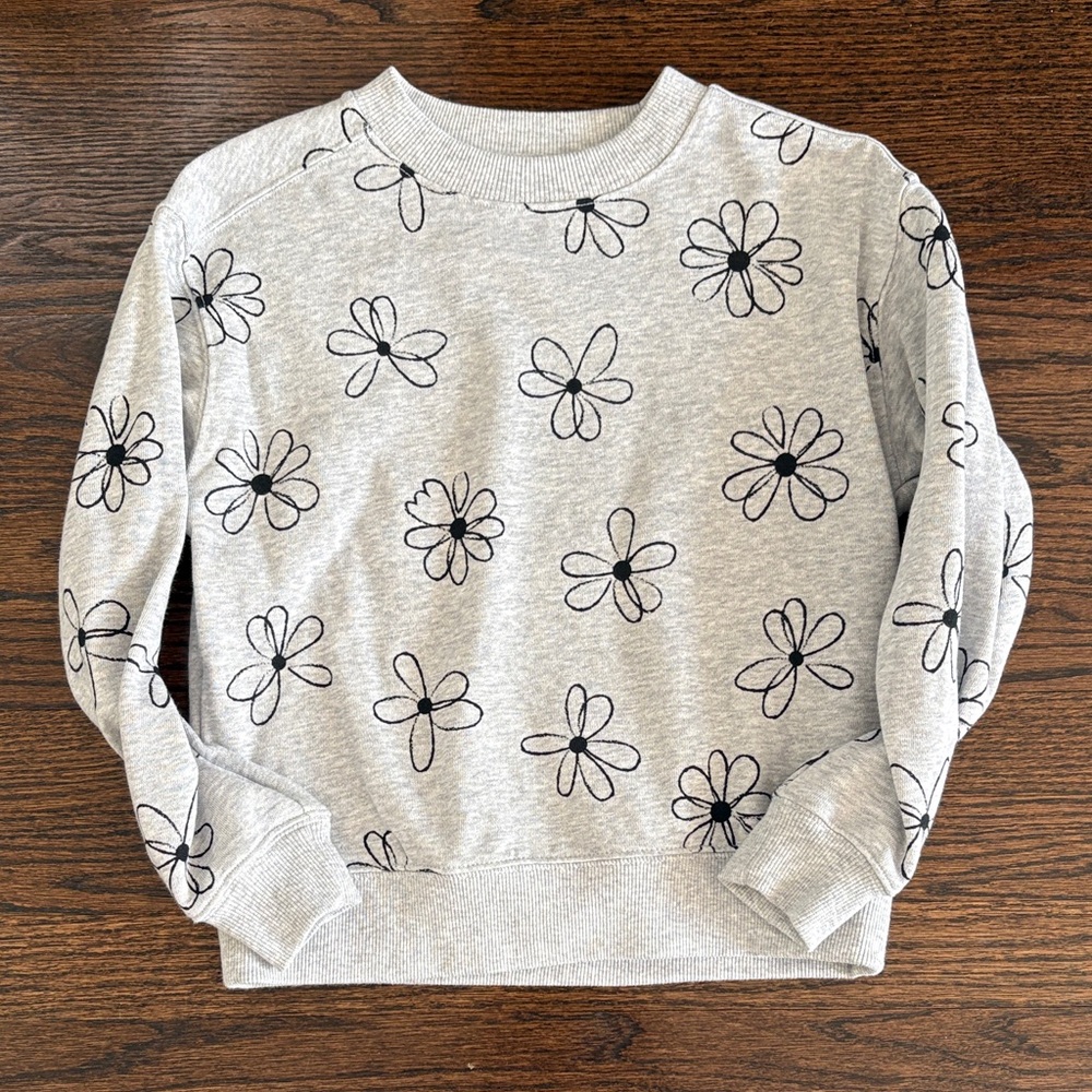 Wonder Nation Gray Floral Sweatshirt